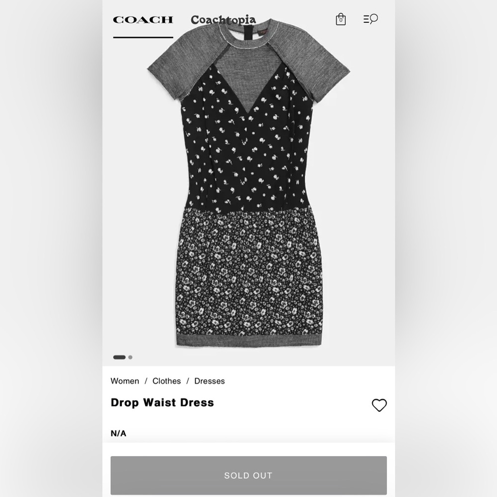 ✨Coach drop waist dress size 2 ✨